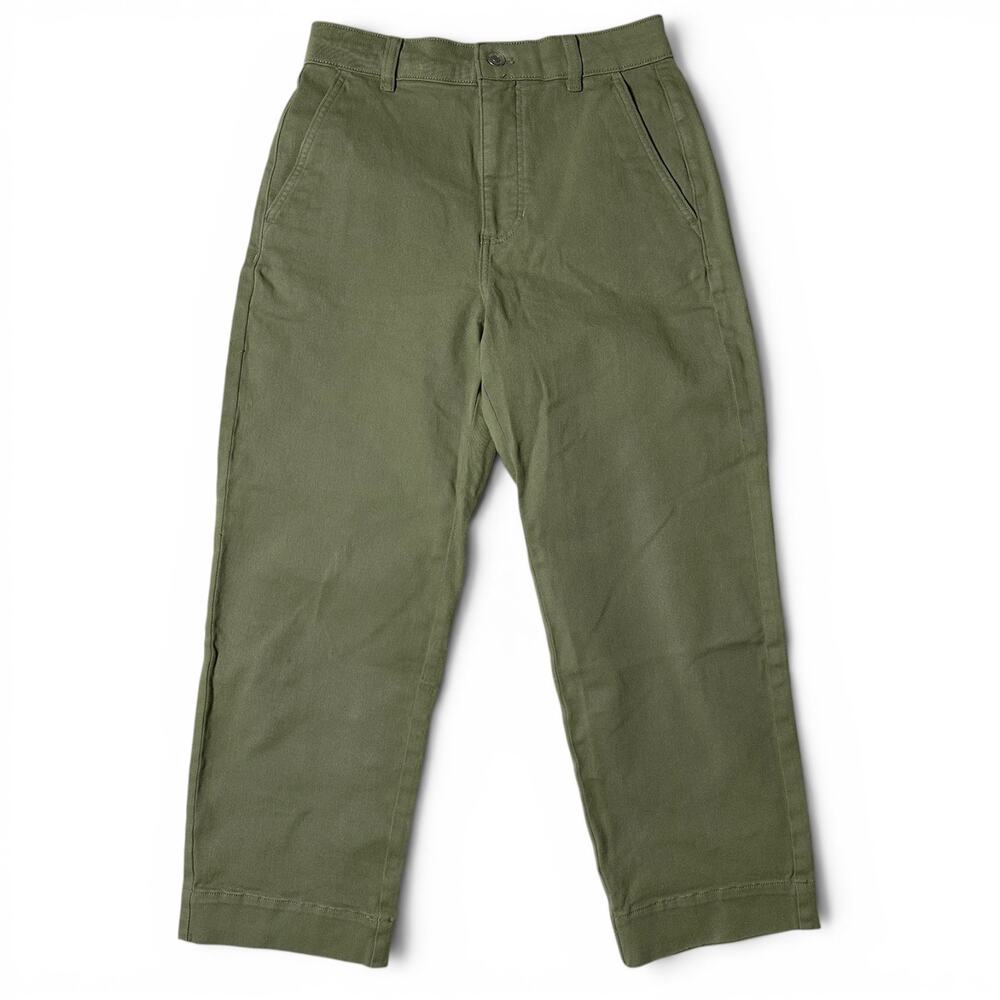 Everlane Utility Straight-Leg Pant Womens Size 4R Olive Cotton NWOT